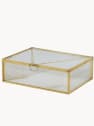 Caja de Cristal con Borde Dorado Set de 2 - 20x15 cm