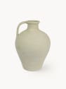 Jarra de Terracota Crema Mate con Asa Decoris Ø28x37 cm