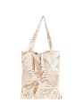 Bolsa shopping de hojas beige