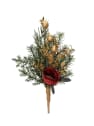 Pick artificial de rosa con bayas doradas 25 cm