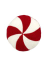 Cojín de caramelo blanco y rojo Ø30 cm