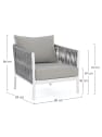Conjunto de jardín Bizzotto FLORENCIA de aluminio blanco