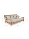 Conjunto de jardín Bizzotto BALI de teca beige