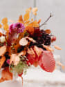 Ramo de flores naturales de otoño "Borgoña" - grande