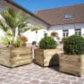 Jardinera madera baroque cuadrada