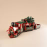 Tren de Navidad Rojo de Metal