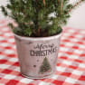 Maceta de Interior "Merry Christmas" gris envejecido