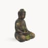 Figura de jardín Buda sentado en marrón con musgo