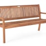 Banco de Jardín Noemi de Madera de Acacia Natural 158x60x88 cm