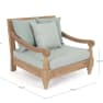 Sillón de jardín Bizzotto BALI verde agua/madera natural