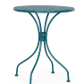 Mesa de Jardín Lizette Azul Plegable de Acero ø60