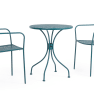 Mesa de Jardín Lizette Azul Plegable de Acero ø60