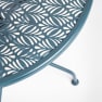 Mesa de Jardín Lizette Azul Plegable de Acero ø60