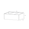 Herstera Metal Planter - Jardinera EDGE antracita