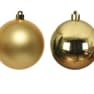 Set de Bolas para Árbol de Navidad en Cristal Brillo/Mate dorado