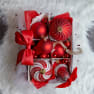 Set de Bolas para Árbol de Navidad en Cristal Brillo/Mate rojo