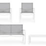 Conjunto de jardín Bizzotto KALLEN 4 piezas blanco