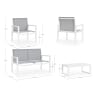 Conjunto de jardín Bizzotto KALLEN 4 piezas blanco