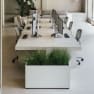 Herstera Metal Planter - Jardinera METAL PLANTER 50 blanco luna