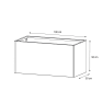 Herstera Metal Planter - Jardinera METAL PLANTER 50 taupe oscuro