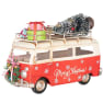Figura decorativa Furgoneta de Metal roja