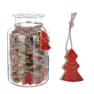 Accesorio Decorativo Colgante para Regalo Abeto de Madera rojo