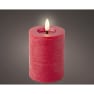 Vela LED roja blanca cálida 11 cm