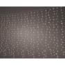 Cortina de luces LED plata blanco cálido 800 luces (3,9 x 2 m)
