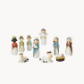 Nacimiento pintado 10 figuras 15,3 cm para Belén