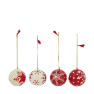 Bola para Árbol de Navidad en Papel Maché blanca y marrón