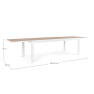 Mesa de comedor exterior Bizzotto BELMAR blanca