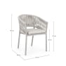 Silla de jardín Bizzotto FLORENCIA moon con brazos