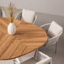 Mesa de comedor exterior Bizzotto PALMDALE blanca