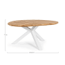 Mesa de comedor exterior Bizzotto PALMDALE blanca