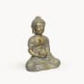 Figura de jardín Buda sentado en dorado