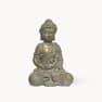 Figura de jardín Buda sentado en dorado