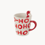 Taza MUG "HO HO HO" Blanco/Rojo - D. 10 x 14 cm