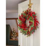 Corona artificial de Navidad Norah roja con bayas Ø 40 cm