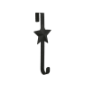 Soporte estrella corona de metal negro 39 cm