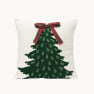 Cojín Abeto con Lazo Rojo/Blanco 45x45 cm