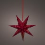 Estrella de papel LED roja 38 cm