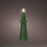 Candelabro LED verde blanco cálido 23 cm