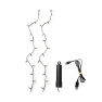 Guirnalda LED recargable blanco cálido 200 luces (cable negro de 15 m)