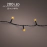 Guirnalda LED recargable tono cálido 200 luces (cable negro de 15 m)
