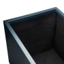 Herstera Metal Planter - Bolsa de fieltro negra