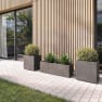 Jardinera de plástico Artevasi taupe Sydney con reserva