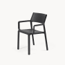 Silla de jardín Nardi TRILL antracita con brazos