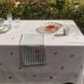 Mantel de algodón efecto lino con frutas bordadas Granfru