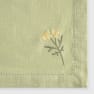 Pack de 2 servilletas de algodón efecto lino con flor bordada Florgu
