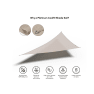Toldo-vela de sombreo Platinum triangular 90º greige